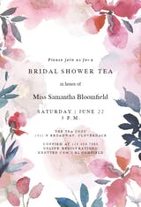 Transparent Flowers - Bridal Shower Invitation